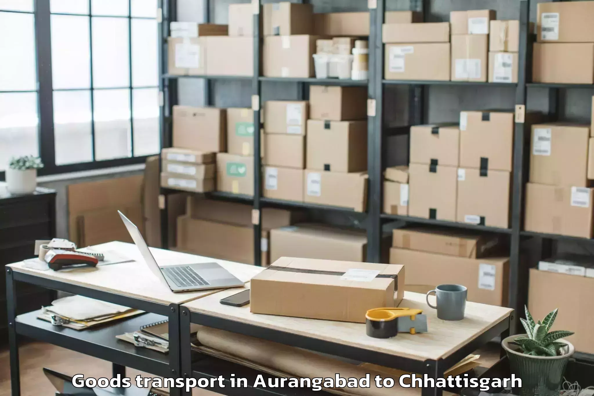 Efficient Aurangabad to Bilaspur Airport Pab Goods Transport